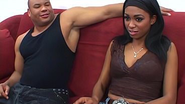 Natural boobed babe, Lisa Strokes waits for this guy to produce his massive, king kong...