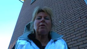 German blonde milf Anita teaches her busty blonde babe how to face a sexual threesome to get aroused and fully enjoy