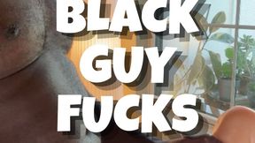 Hung Black Guy Strokes Thick Cock With White Girl Pussy Pocket