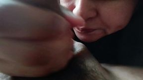 my birthday present: she swallowed my cum for the first time until the last drop!