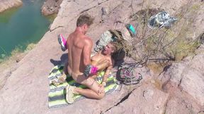 Fucking and Sucking on Top of a Mountain