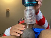 Automasturbator Milks Out A Moaning Cumshot From Masked Man
