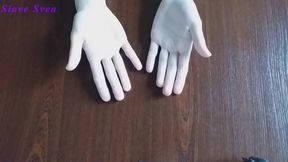 Clear white hand spanking punishment