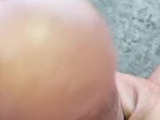 While I was jogging I sat down for a moment to show you my thick cock