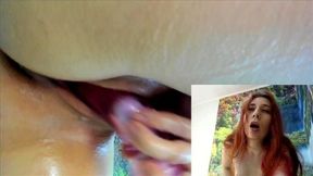 Milf in black panties dances and smears herself with oil getting an orgasm from a vibrator