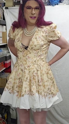 Jaw-dropping moment from "Playing in a gorgeous dress and lingerie!"