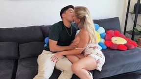 Blonde Cougar Gets Creampie from Random Guy