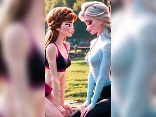 Just a quiet, specific pont of time between Anna and Elsa. Their bond is indeed magical. AI-generated