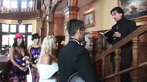 Savannah Gold gets black cock in her ass wearing garters