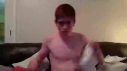 Red Head Irish Twink, Uses Vibrator and Cums