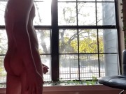 Jerking With The Window Open For Anyone To See!!!
