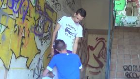 Twinkfucked by sexy straight scally lad outdoor