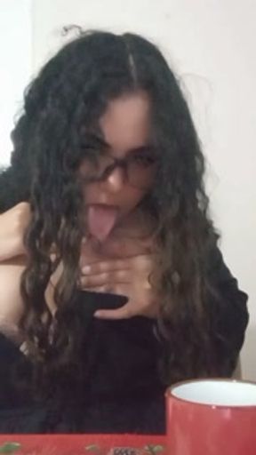 Sensual morning 💋 with my Coffee.  Touch me 🥵