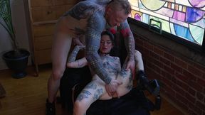 brunette slut sami soup oiled bouncy ass creampie by peter hooke