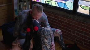 brunette slut sami soup oiled bouncy ass creampie by peter hooke