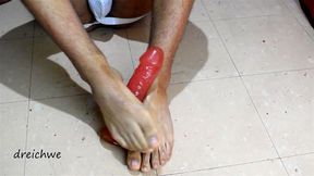 aplastando un consolador