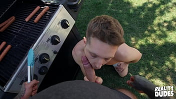 Thirsty Benjamin Blue Temps Stepdad &amp_ Gets Ass Pounding By Stepdad On A Family BBQ - REALITYDUDES