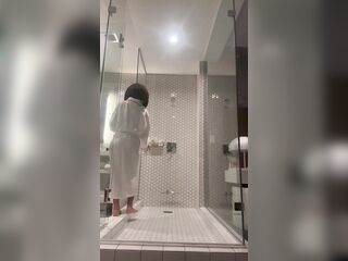 Showering in a luxury hotel