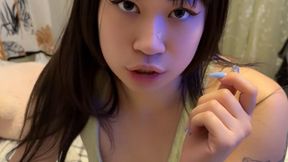 Rude talking tiny gets eaten