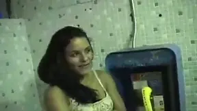 Sizzling Latina Amateur Shows off Her Natural Tits After Removing Thong