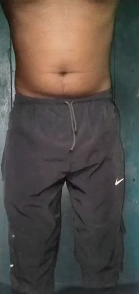 First time masturbation with condom and cum inside