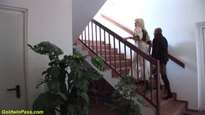 Extreme big boob German milf rough anal fucked by a Brazilian black monster cock