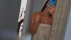 Passionate solo with hot home girl