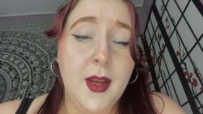 Humiliating & degrading myself: Cum on my fat pig face