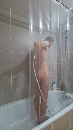 I'm taking a shower in front of you with only a transparent shower curtain for protection.