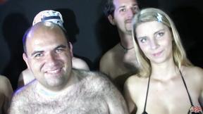 ”Bukkake Party On Her Fat Balloons”