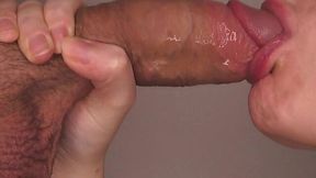 Slut Takes a Mouthful of Jizz in Super Close-Up POV