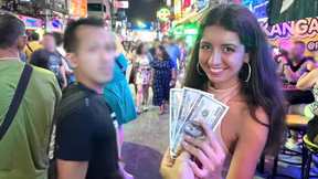 Picked up an escort near a nightclub and offered hard sex for money - Anal and Cum...