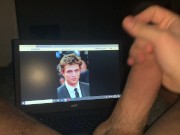 Jerk off on Robert Pattinson and cum