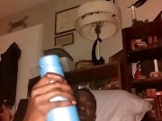 Super Hot Black Pipe Stroked With Fleshlight