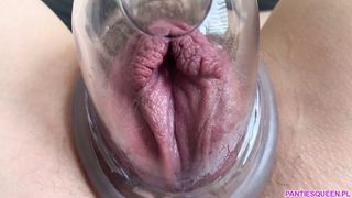"Extreme closeup pumping of meaty creamy pussy. Hairy wet pussy wants cunnilingus"