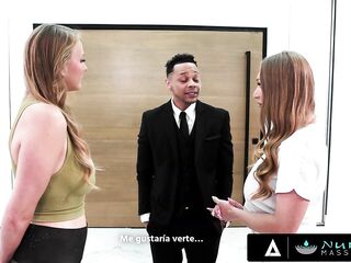2 Sexy Masseuses Have A Trio SPANISH SUBTITLES