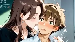 Teacher's sexy neighbour gets eaten out in a 3D Hentai animation