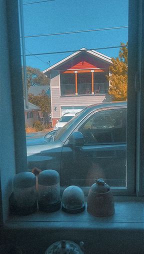 The neighbors of the place I’m house sitting can see right into the