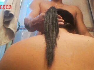 I get it in the baths and we've sex.