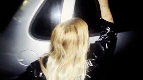 my cuckold took me to a public car parking and fucked me bareback