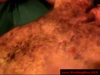 Hairy straight redneck gets cumshot by kiny mature gay