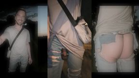 Walking Through the City in Bottomless Jeans