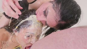 kaitlyn and nuria god tier spew-recycling - rough, hard anal slaps and beating - nothing else like it on earth