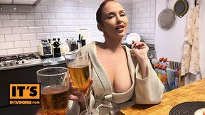 Cock sucking and footsie with hot babe Geisha Kyd