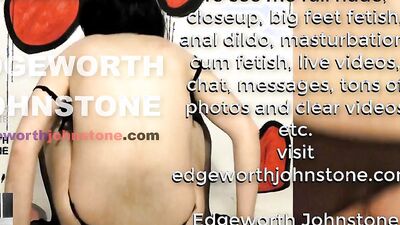 EDGEWORTH JOHNSTONE Femboy dildo fuck and suck - gay anal sex with latex cock. British UK sissy
