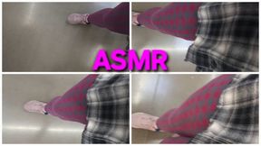 ASMR Thick Thighs Wear Leggings and Sneakers