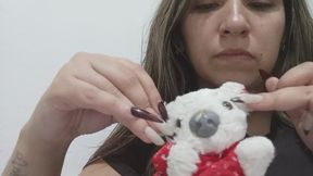 He picked my nose and got my snot on it.