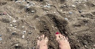 For Those Who Love Legs, I’m Having Fun in the Sand.