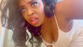 Ebony BBW's Big Ass Teased and Fucked in Public Bathroom
