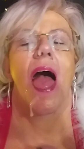 German Grandma Celebrates the Hottest Christmas with Lots of Fun